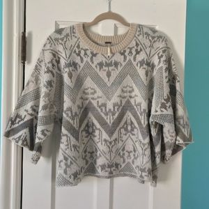 Free People Sweater - Cream/Tan/Gray L